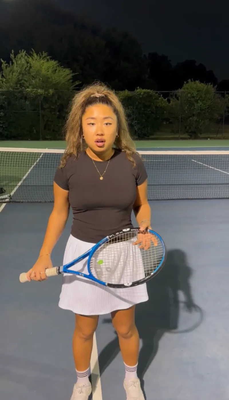 Cayla shares her tennis lesson experience